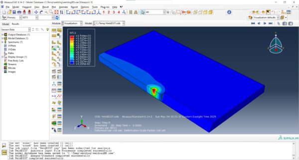 Welding Simulation Abaqus File (No Subroutine Needed)