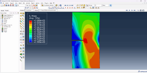 XFEM crack growth simulation files