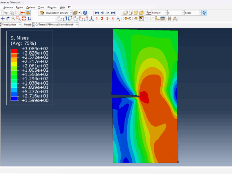 XFEM crack growth simulation files