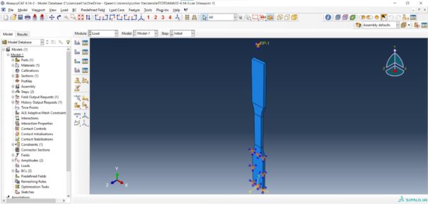 Abaqus Tensile Test Simulation Files Using Ductile Damage