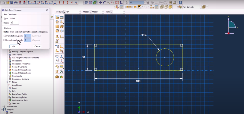 Shear Failure Simulation in Abaqus