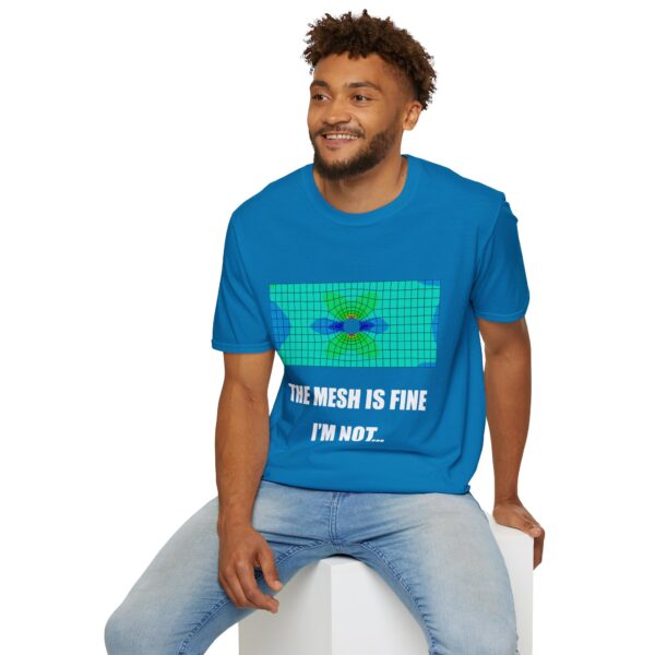 The Mesh Is Fine I’m Not – Funny Engineering T-Shirt | Unisex Softstyle Tee for Geeks, FEA Nerds, CAE Fans, Science Humor Gift