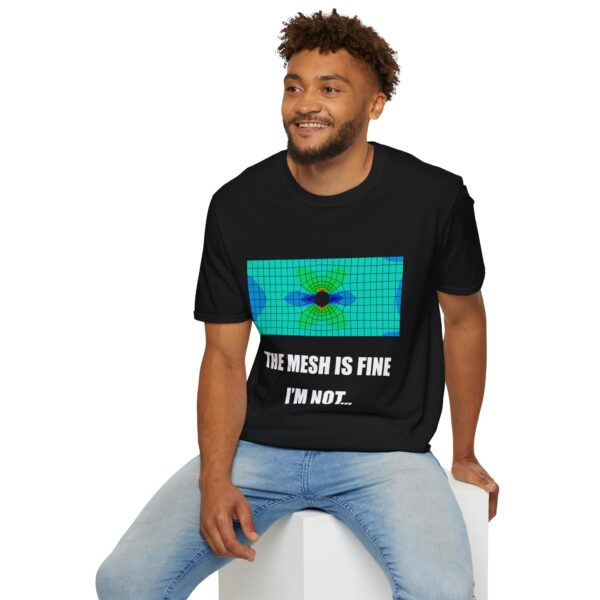 The Mesh Is Fine I’m Not – Funny Engineering T-Shirt | Unisex Softstyle Tee for Geeks, FEA Nerds, CAE Fans, Science Humor Gift