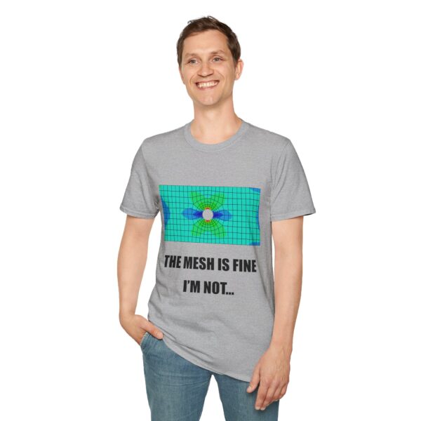 The Mesh Is Fine I’m Not – Funny Engineering T-Shirt | Unisex Softstyle Tee for Geeks, FEA Nerds, CAE Fans, Science Humor Gift