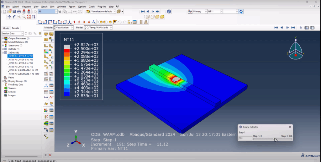 Wire Arc Additive Manufacturing Simulation Abaqus