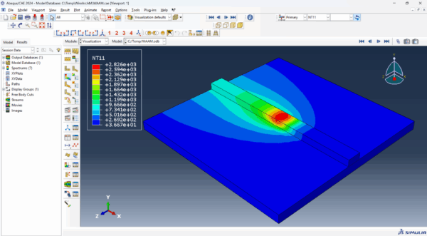 Abaqus WAAM DFLUX Subroutine Simulation Files – Wire Arc Additive Manufacturing