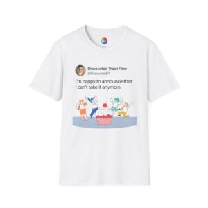 Funny LinkedIn Shirt – “I’m Happy to Announce I Can’t Take It Anymore” | Corporate Burnout Meme Tee