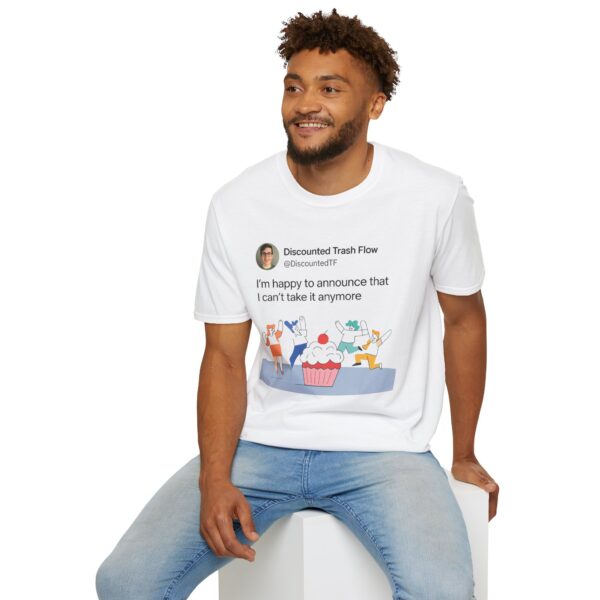 54032761781378634_2048.jpeg Funny LinkedIn Shirt – “I’m Happy to Announce I Can’t Take It Anymore” | Corporate Burnout Meme Tee