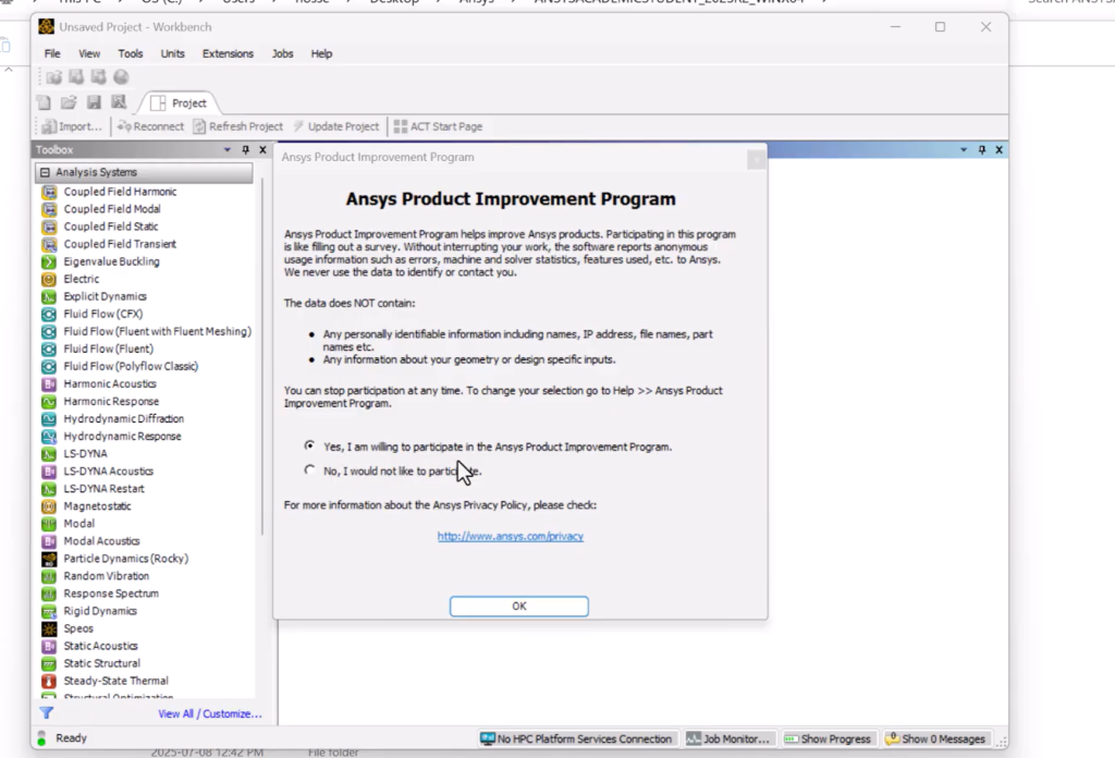 ANSYS Student 2025 Installation